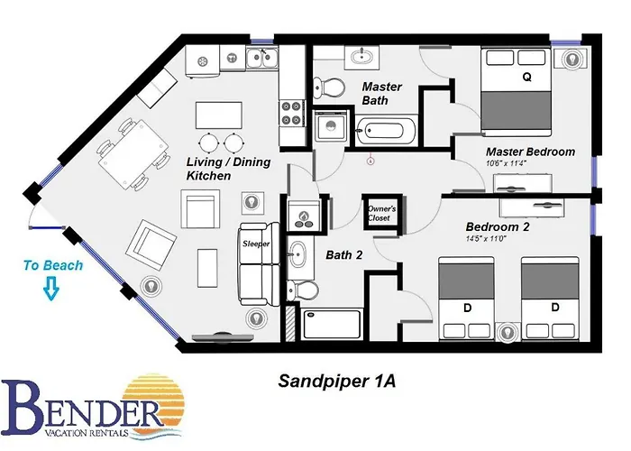 Holiday home Sandpiper 1a